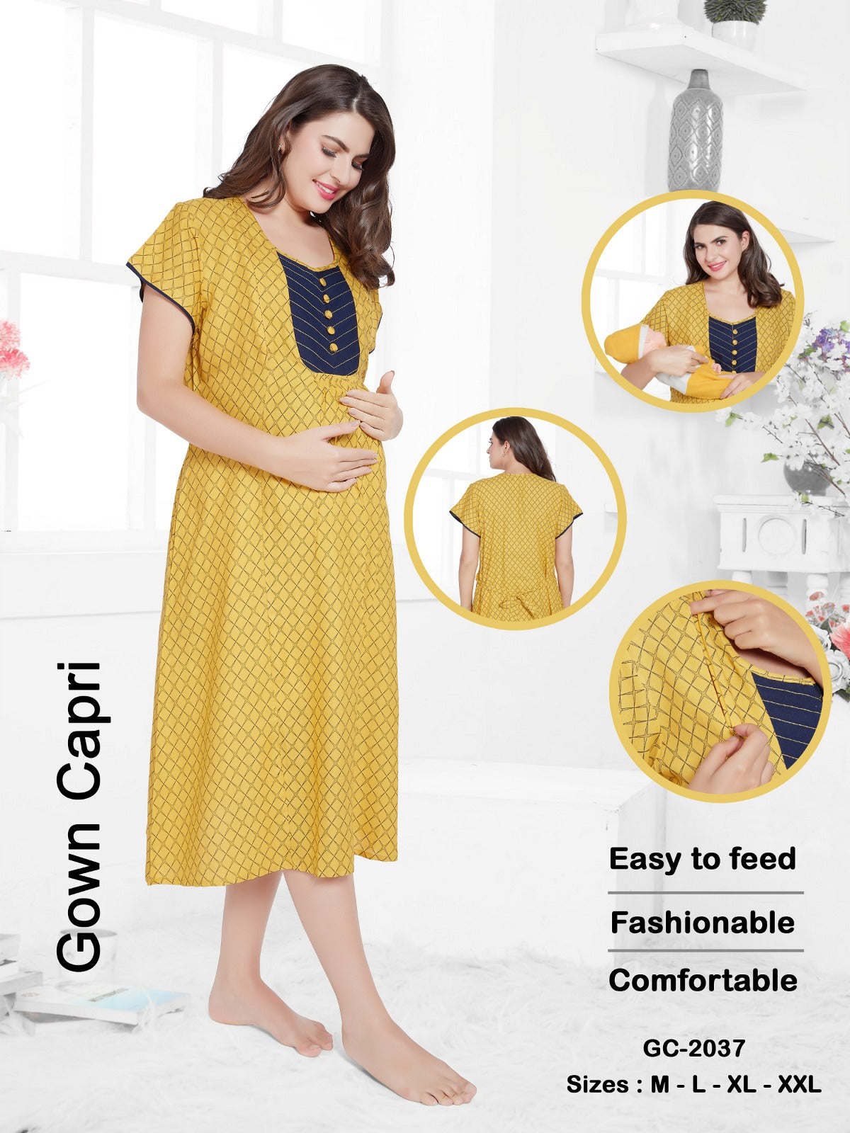 AaramFeed Feeding Gown Capri-GC-2037