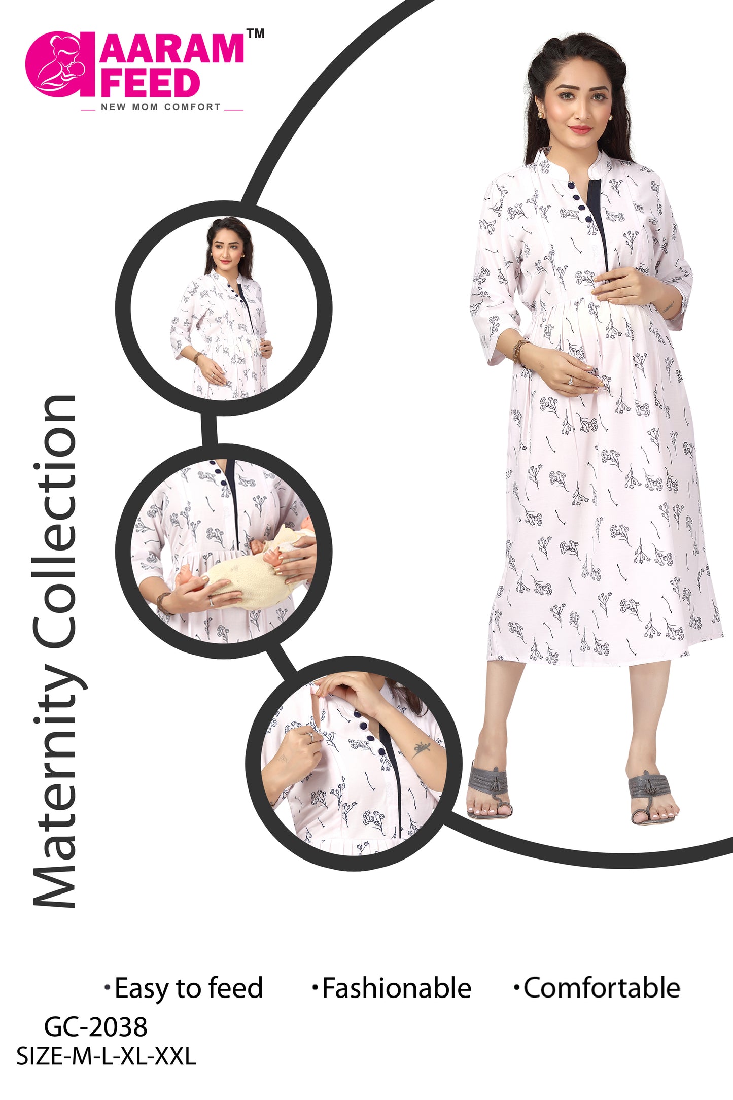 AaramFeed Feeding Gown Capri-GC-2038