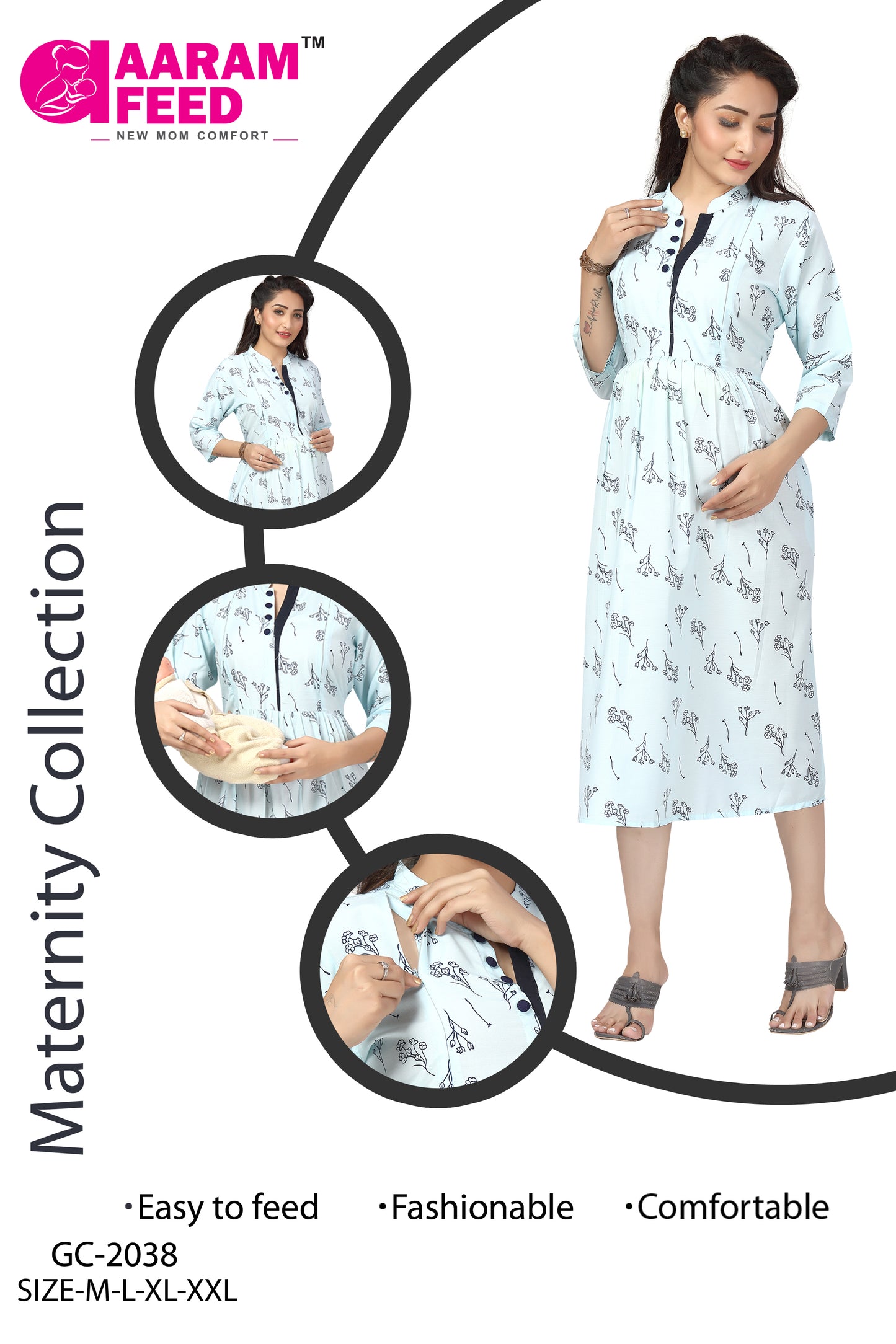 AaramFeed Feeding Gown Capri-GC-2038