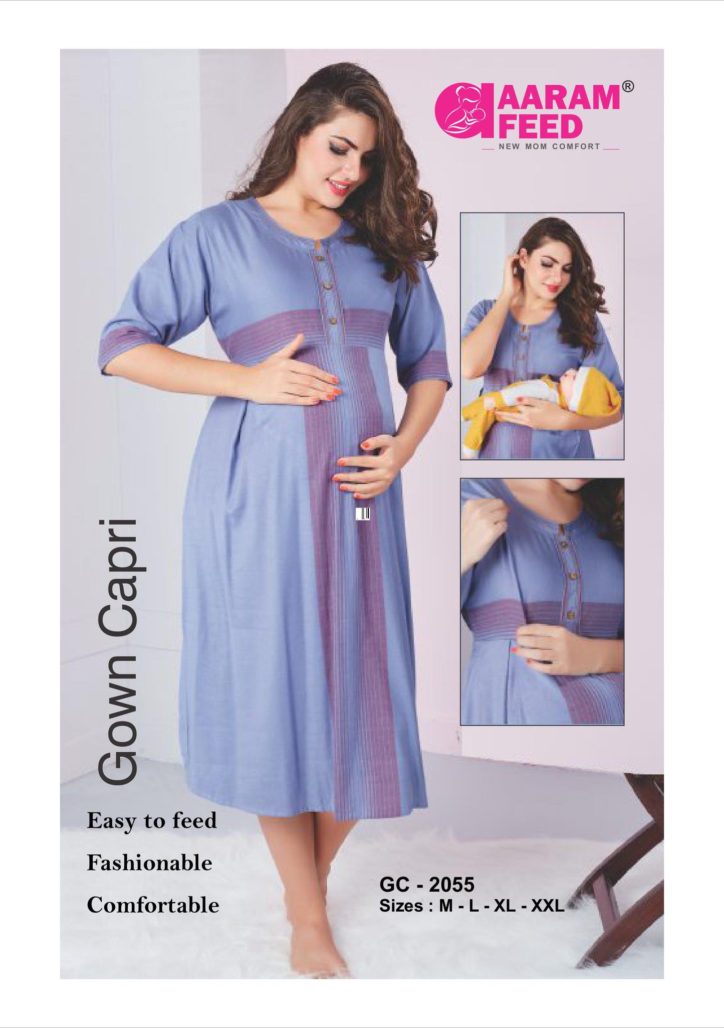 AaramFeed Feeding Gown Capri-GC-2055