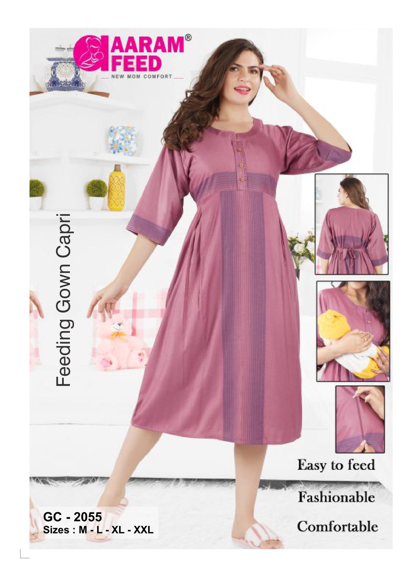 AaramFeed Feeding Gown Capri-GC-2055