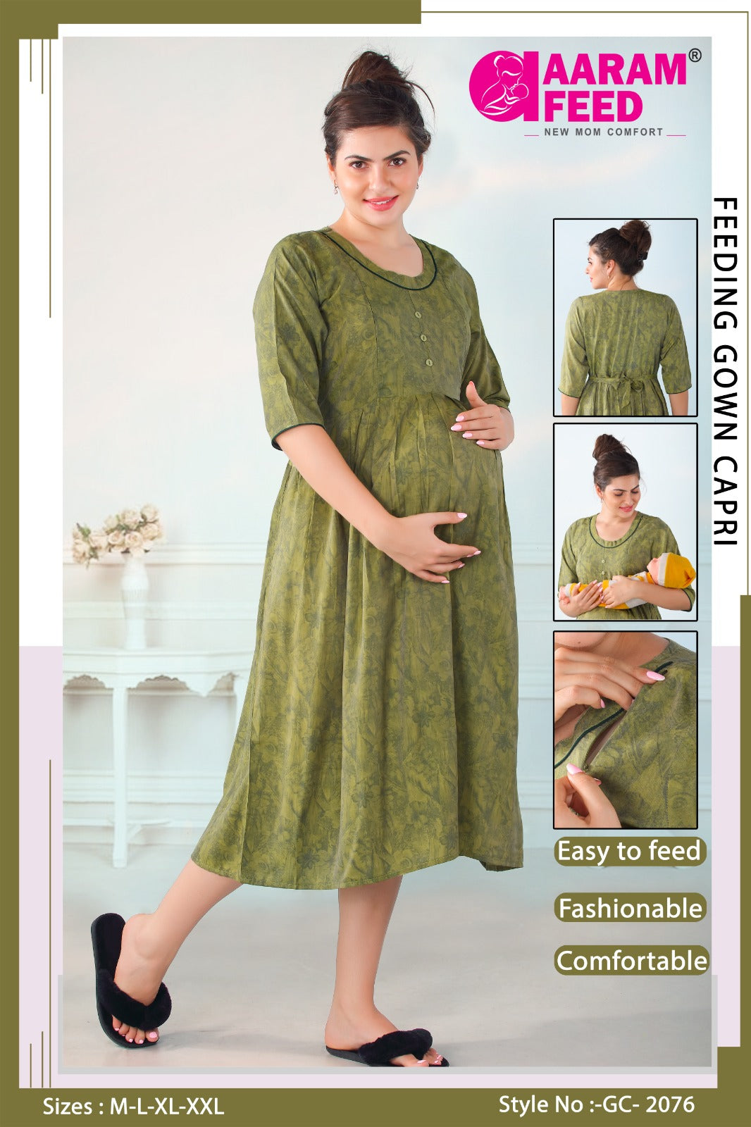 AaramFeed Feeding Gown Capri-GC-2076