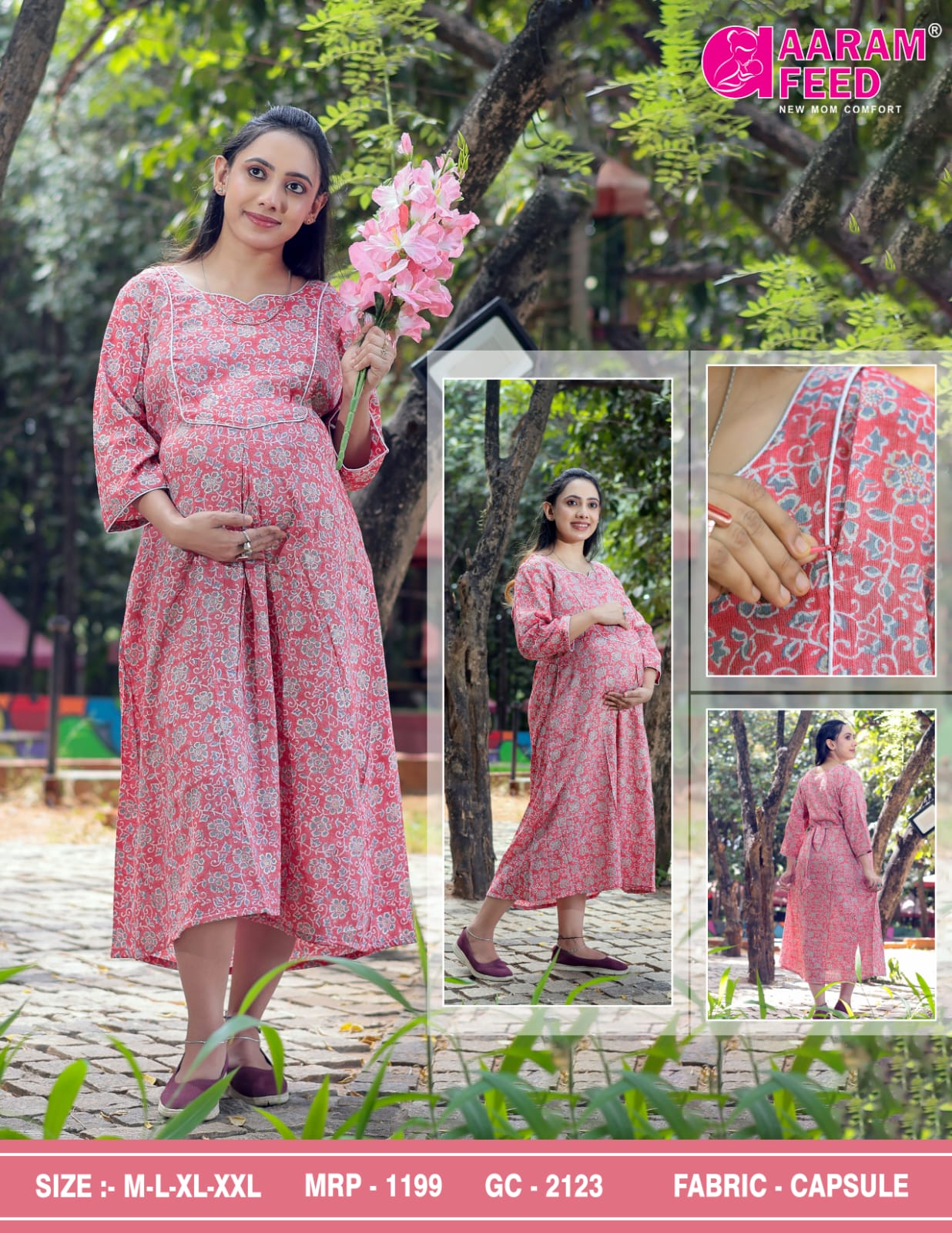 AaramFeed Feeding Gown Capri-GC-2123