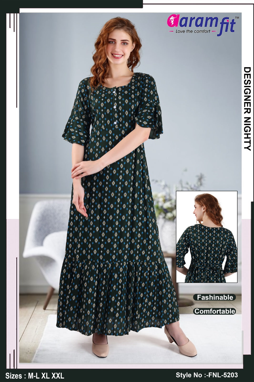 AARAMFIT DESIGNER NIGHTY FNL-5203