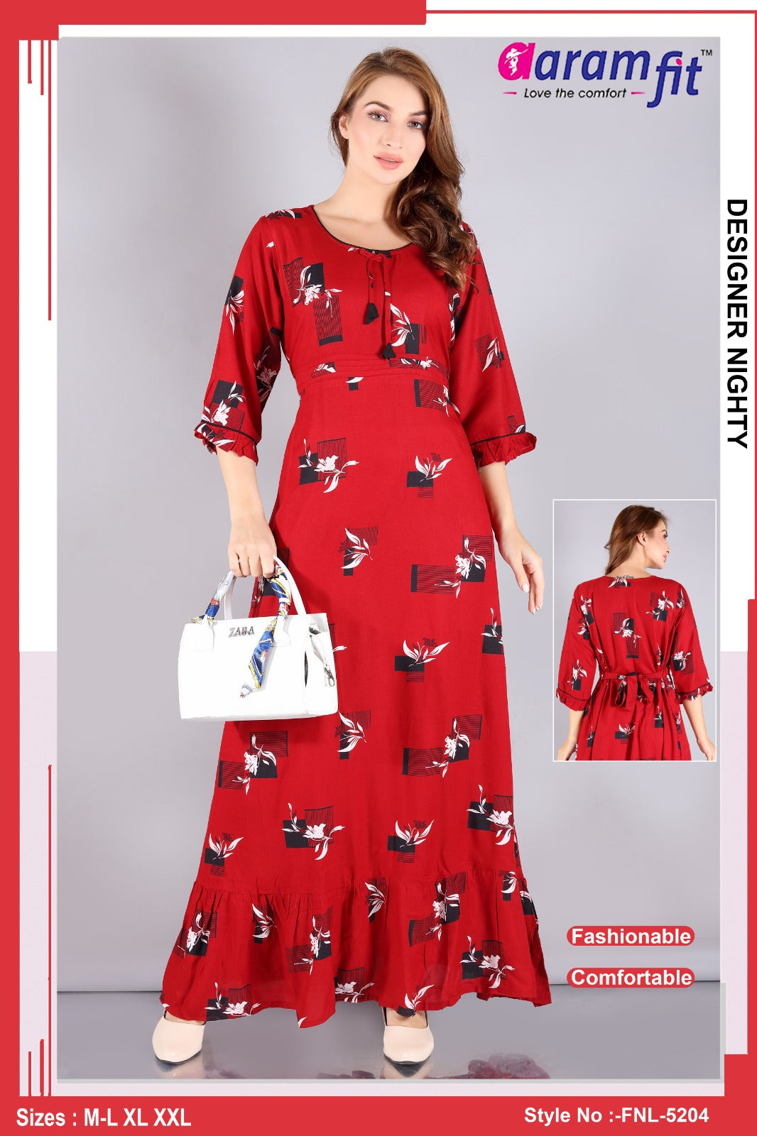 AARAMFIT DESIGNER NIGHTY FNL-5204