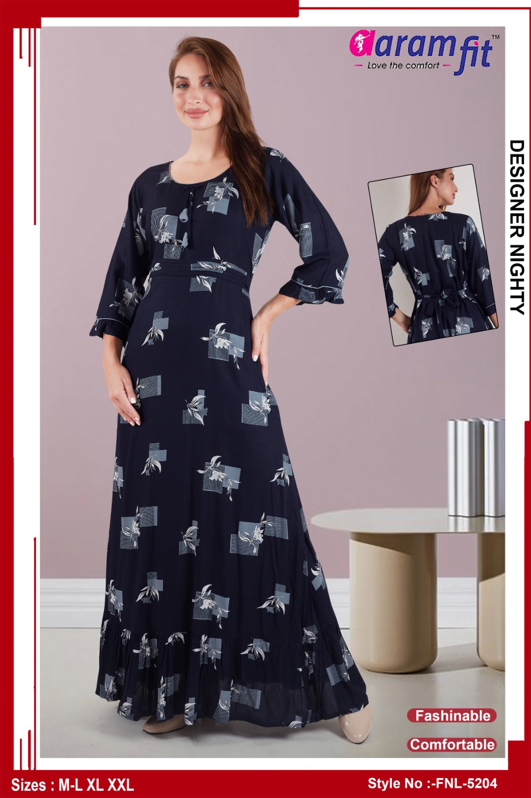 AARAMFIT DESIGNER NIGHTY FNL-5204