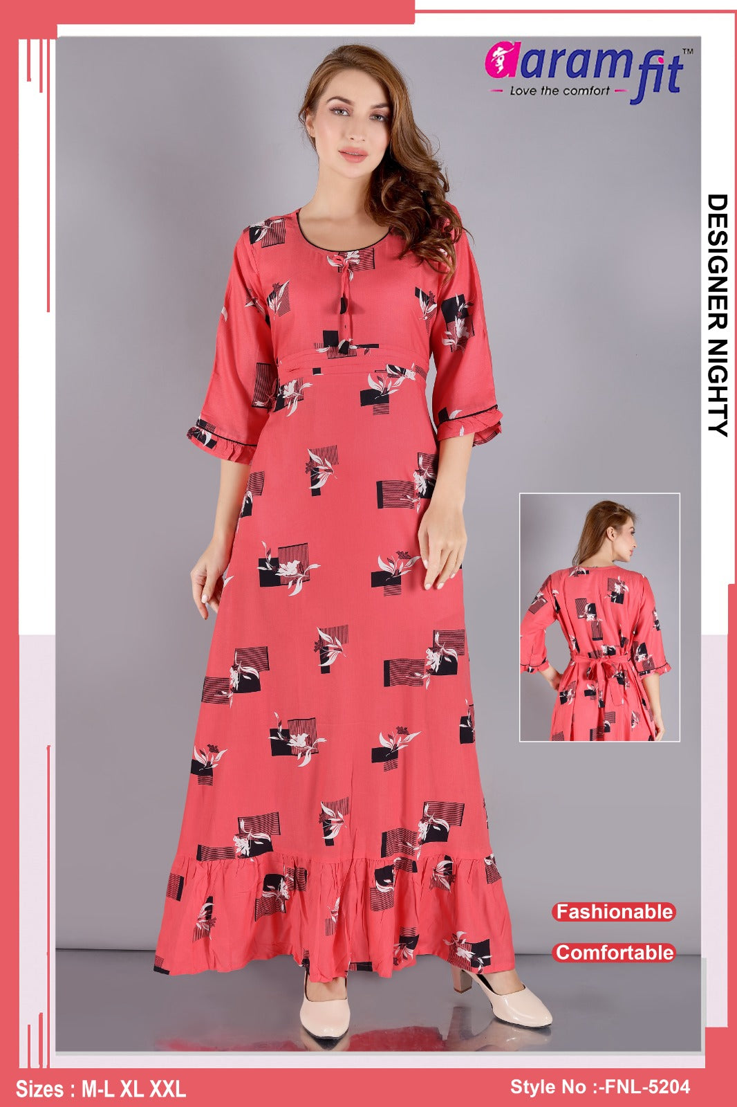 AARAMFIT DESIGNER NIGHTY FNL-5204