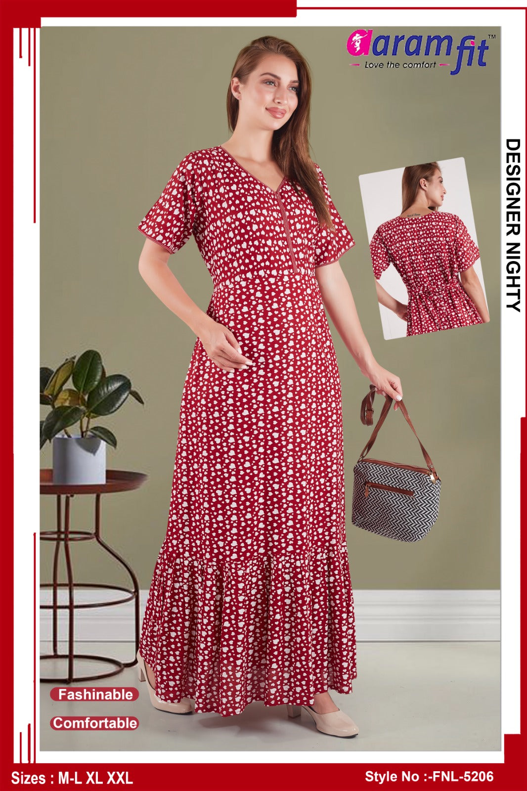AARAMFIT DESIGNER NIGHTY FNL-5206