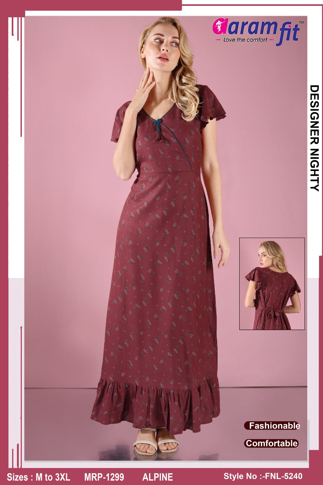 AARAMFIT DESIGNER NIGHTY FNL-5240