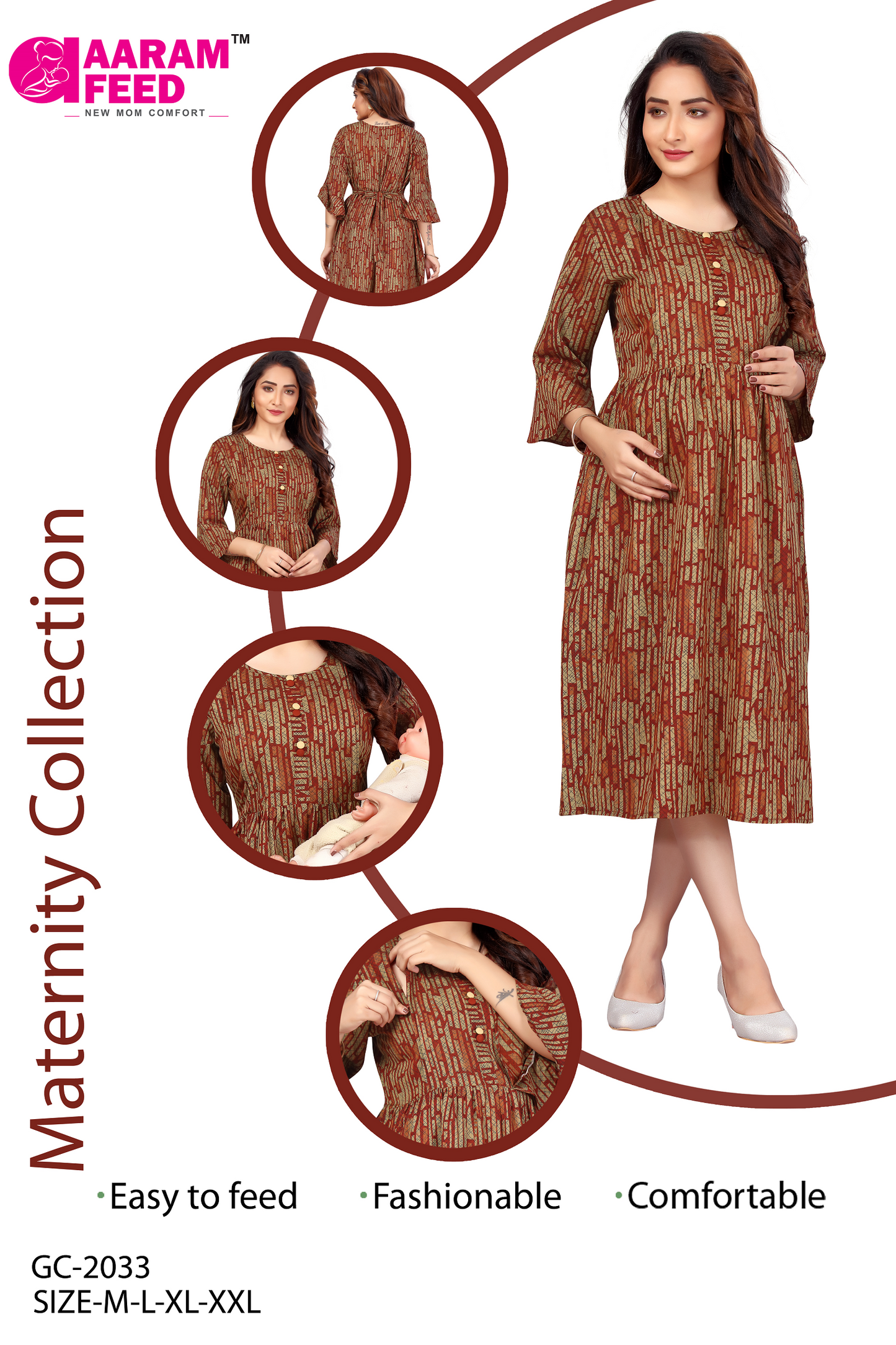 AaramFeed Feeding Gown Capri-GC-2033