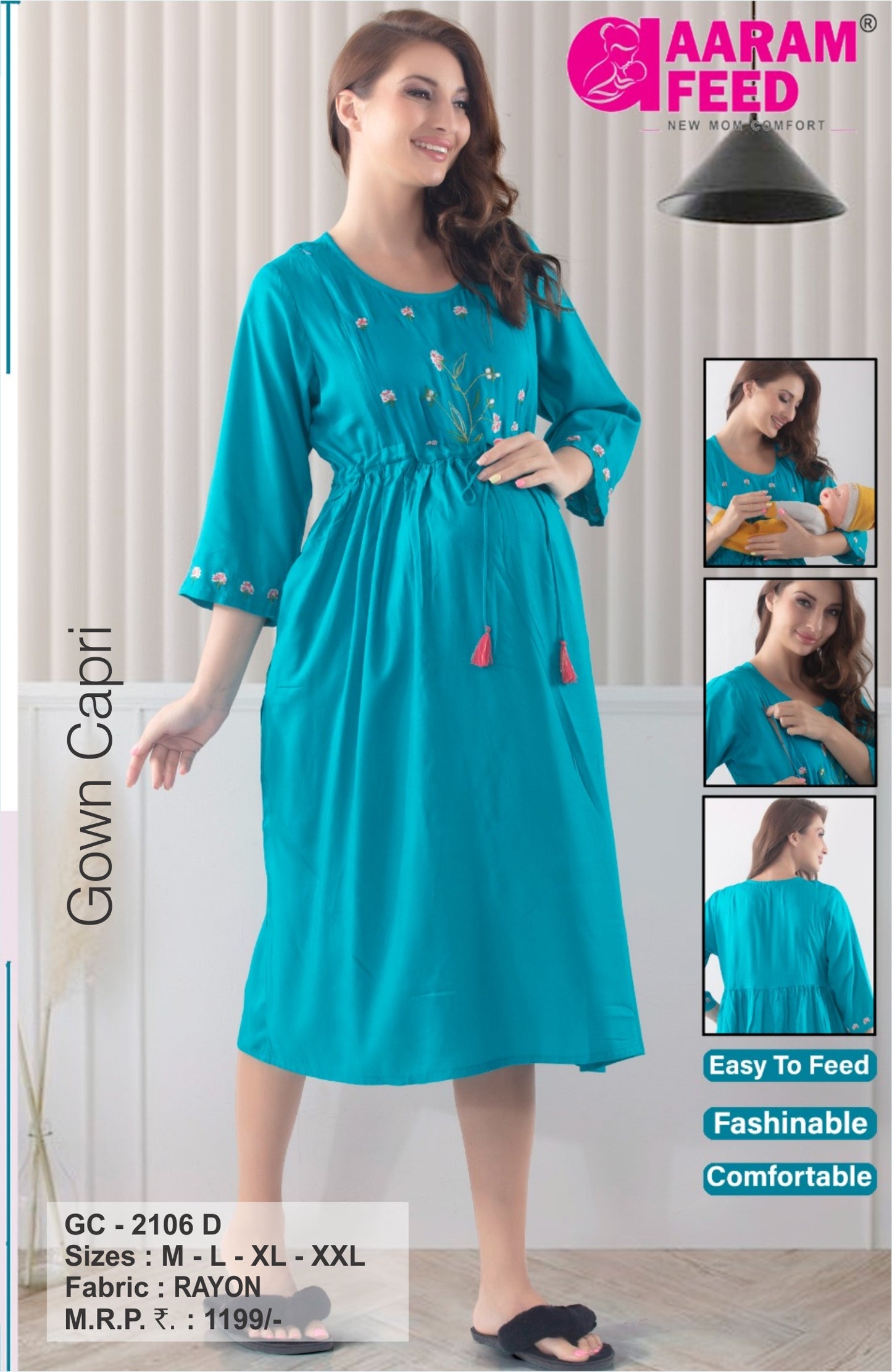 AaramFeed Feeding Gown Capri-GC-2106