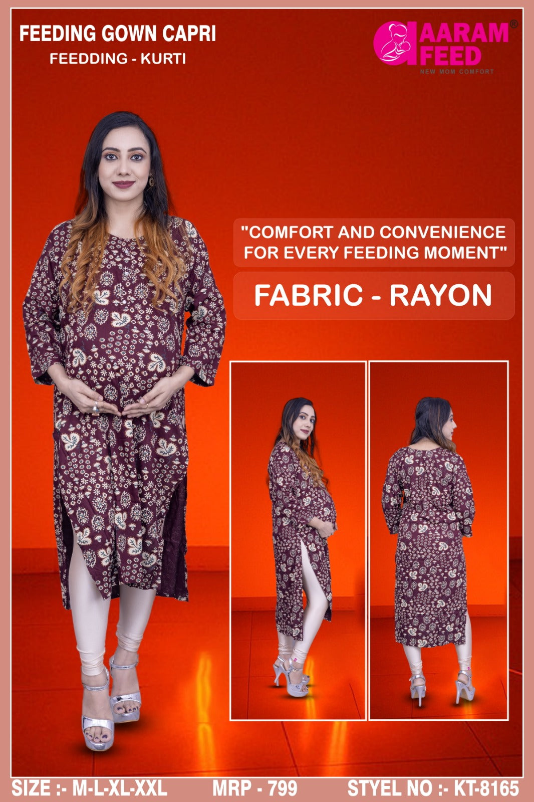 AaramFeed Feeding Kurti-KT-8165