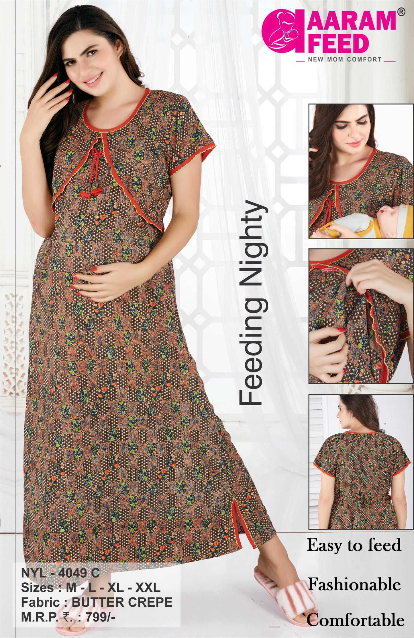 AaramFeed Feeding Nighty-NYL-4049