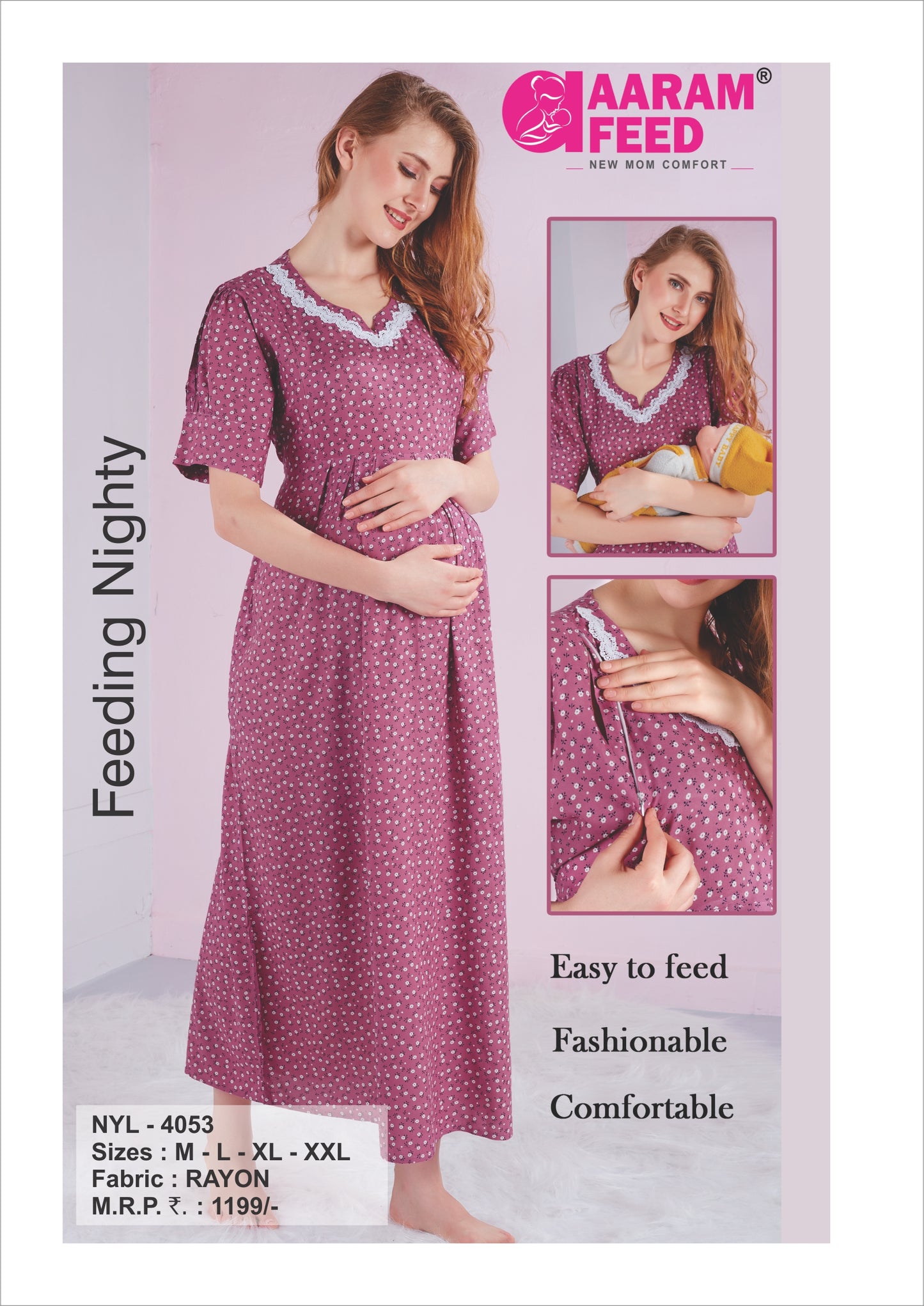 AaramFeed Feeding Nighty-NYL-4053