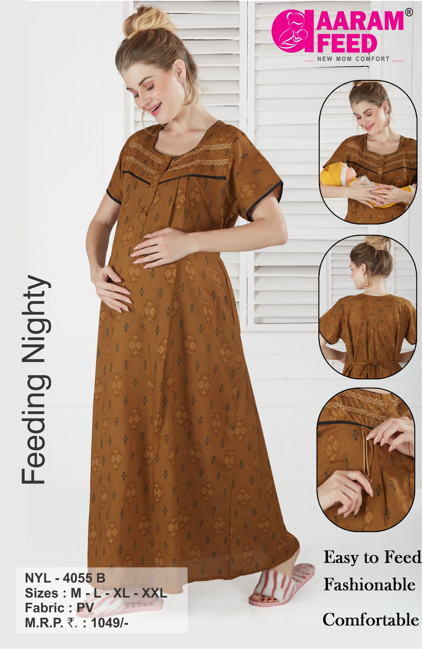 AaramFeed Feeding Nighty-NYL-4055