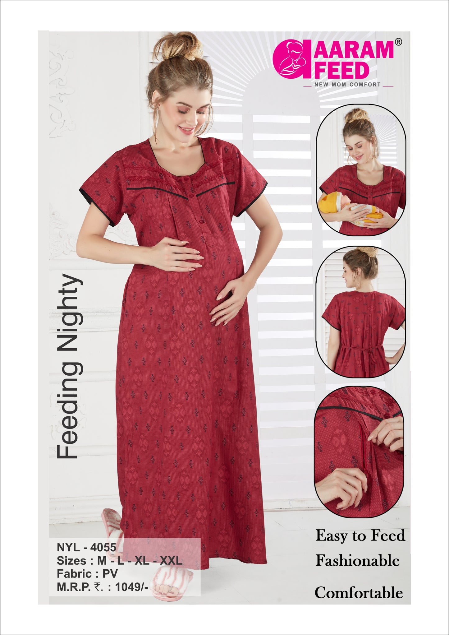 AaramFeed Feeding Nighty-NYL-4055