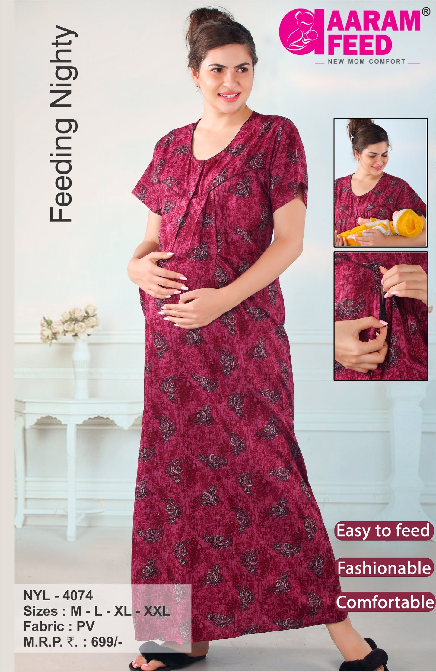AaramFeed Feeding Nighty-NYL-4074