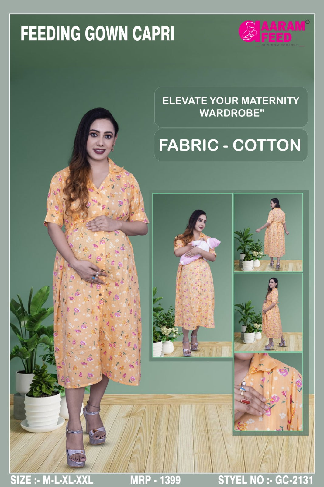 AaramFeed Feeding Gown Capri-GC-2131