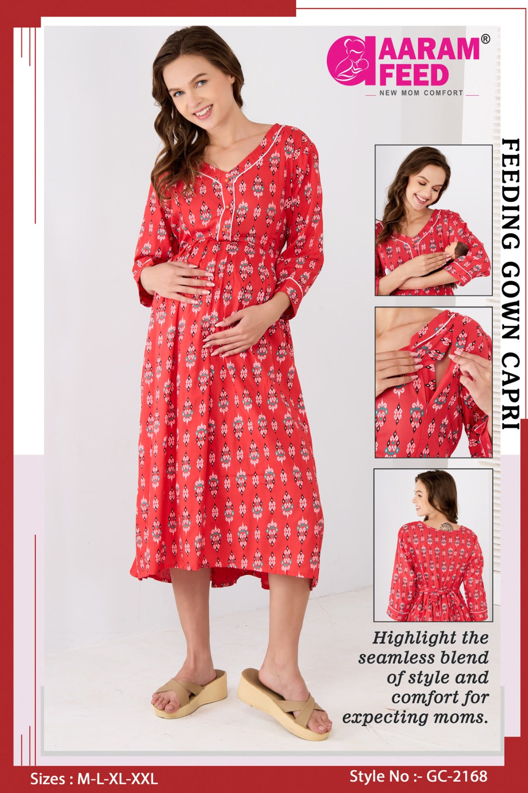 AaramFeed Feeding Gown Capri-GC-2168