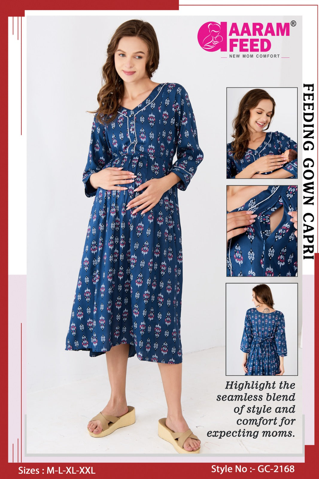 AaramFeed Feeding Gown Capri-GC-2168