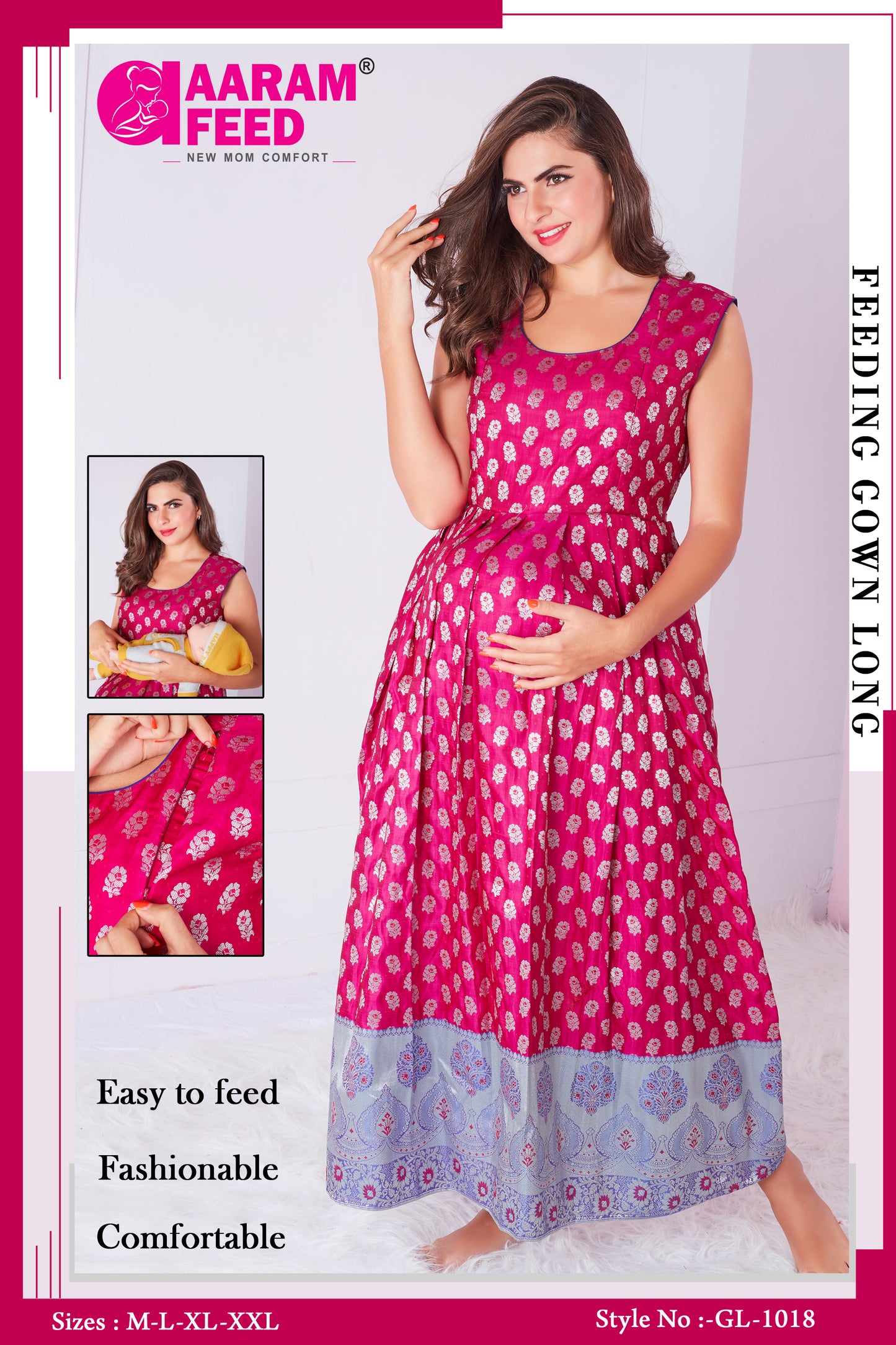 AaramFeed Feeding Gown Long GL-1018