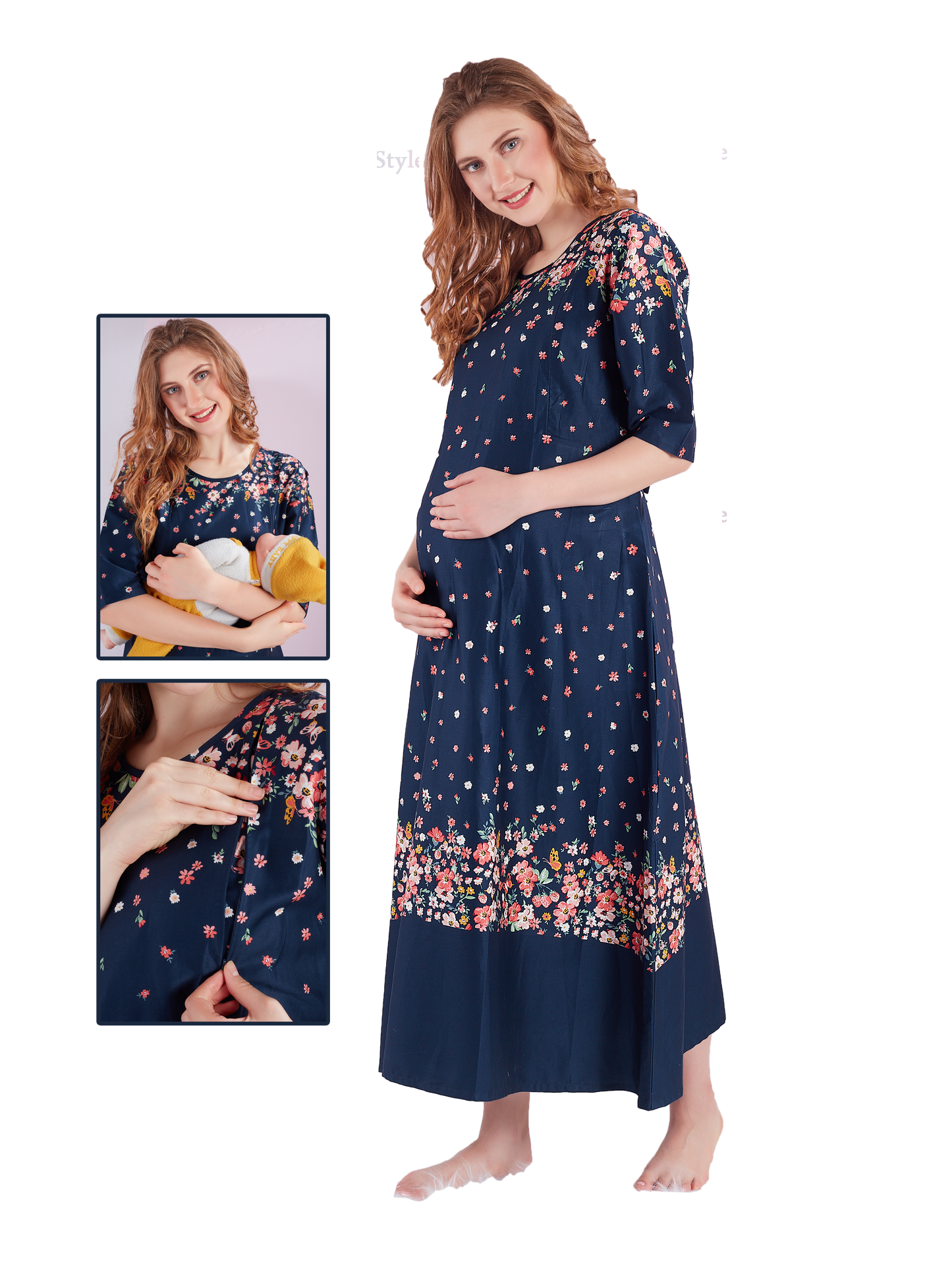 AaramFeed Feeding Gown Long GL-1032