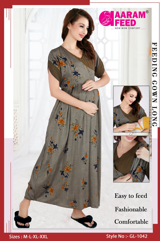 AaramFeed Feeding Gown Long GL-1042