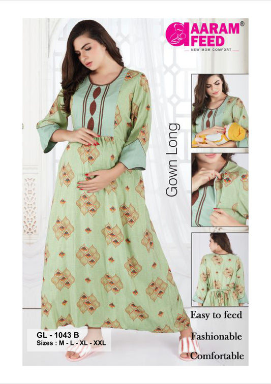 AaramFeed Feeding Gown Long GL-1043