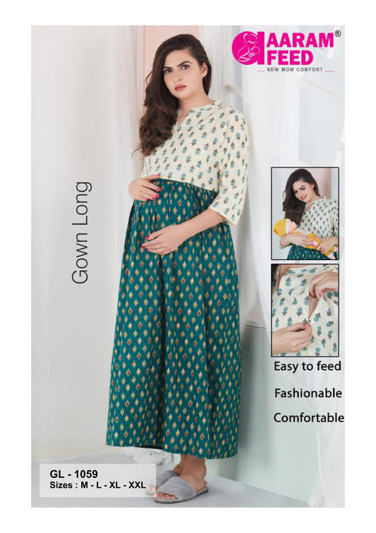 AaramFeed Feeding Gown Long GL-1059