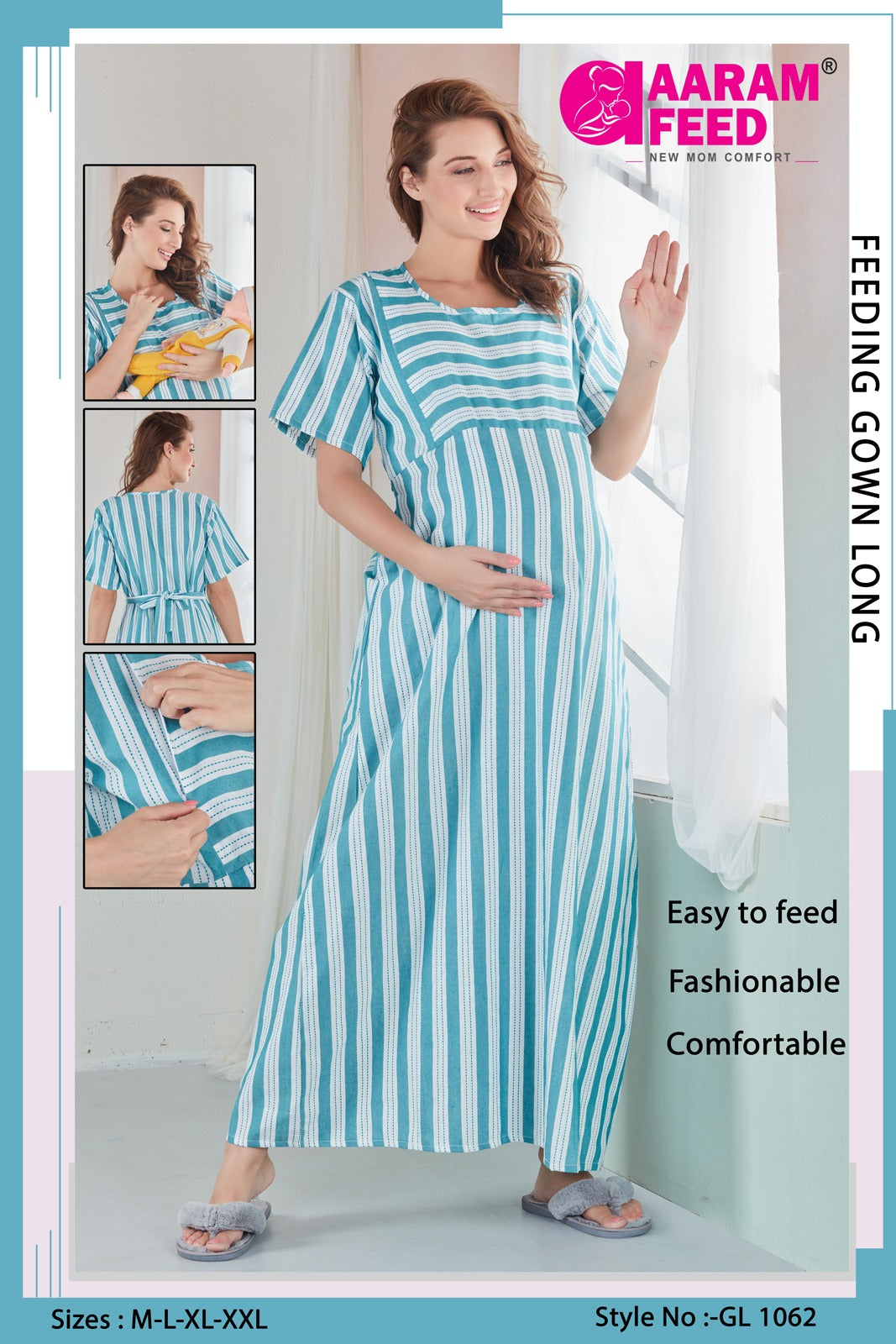 AaramFeed Feeding Gown Long GL-1062