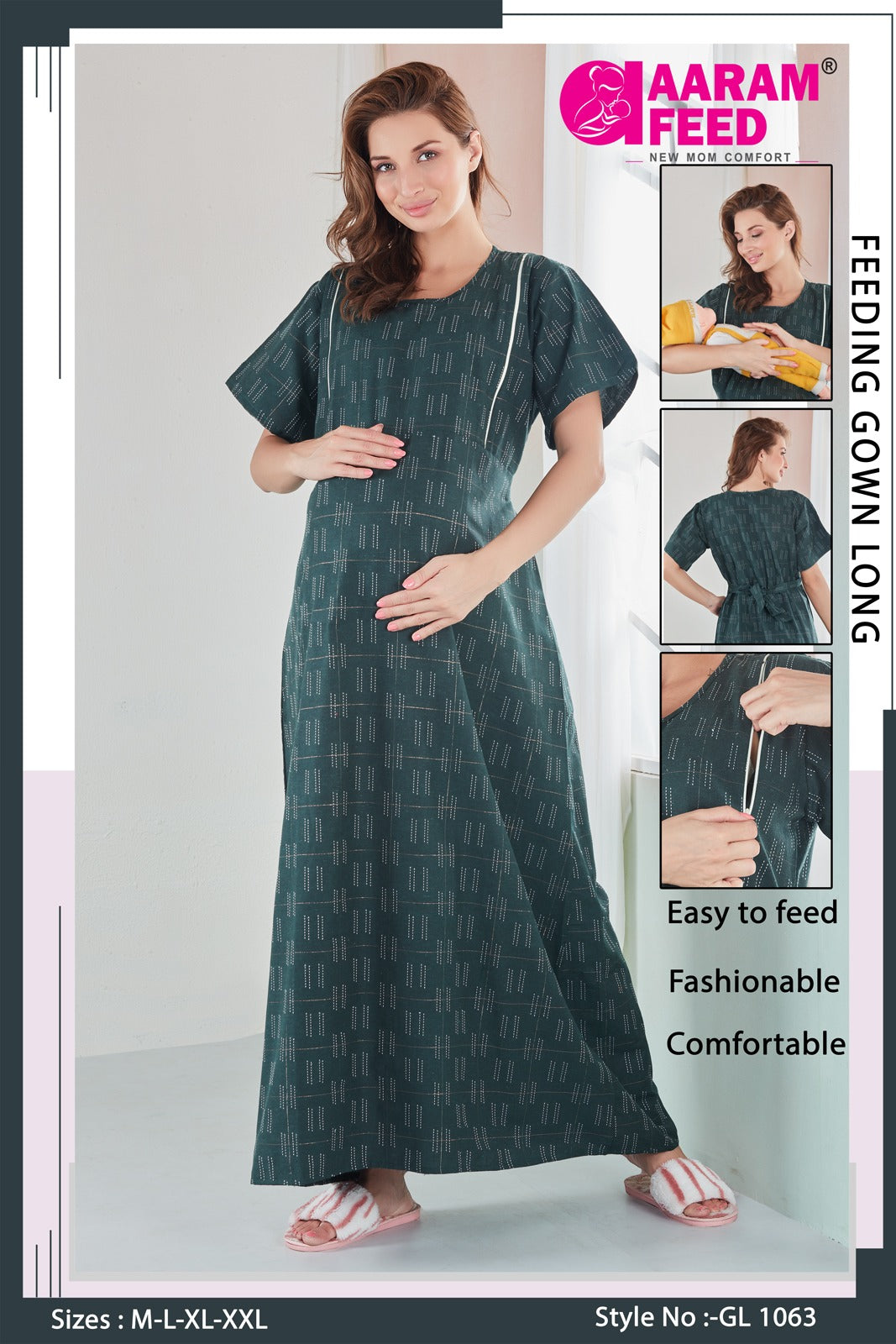 AaramFeed Feeding Gown Long GL-1063