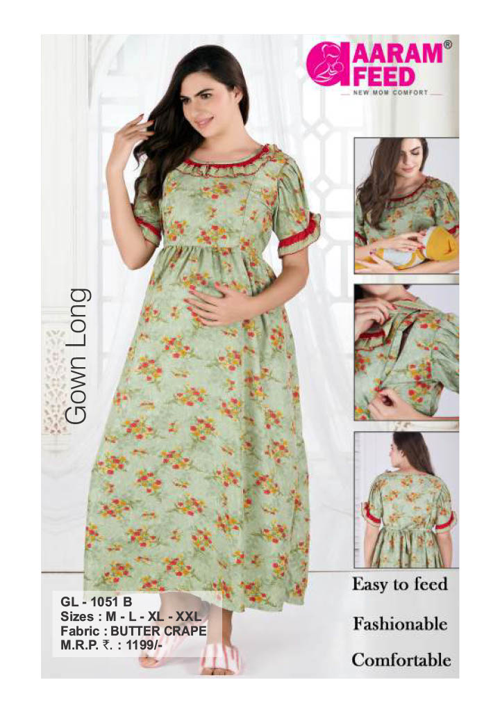 AaramFeed Feeding Gown Long GL-1051