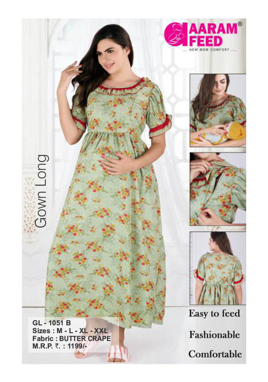 AaramFeed Feeding Gown Long GL-1051