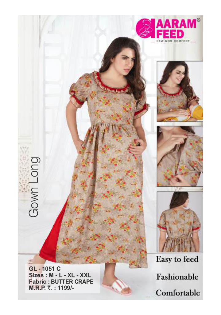 AaramFeed Feeding Gown Long GL-1051
