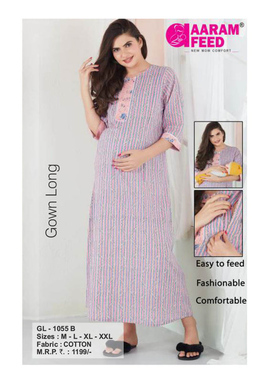 AaramFeed Feeding Gown Long GL-1055