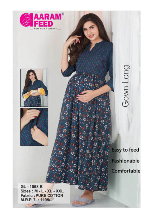 AaramFeed Feeding Gown Long GL-1058