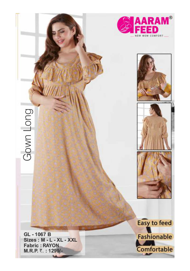 AaramFeed Feeding Gown Long GL-1067
