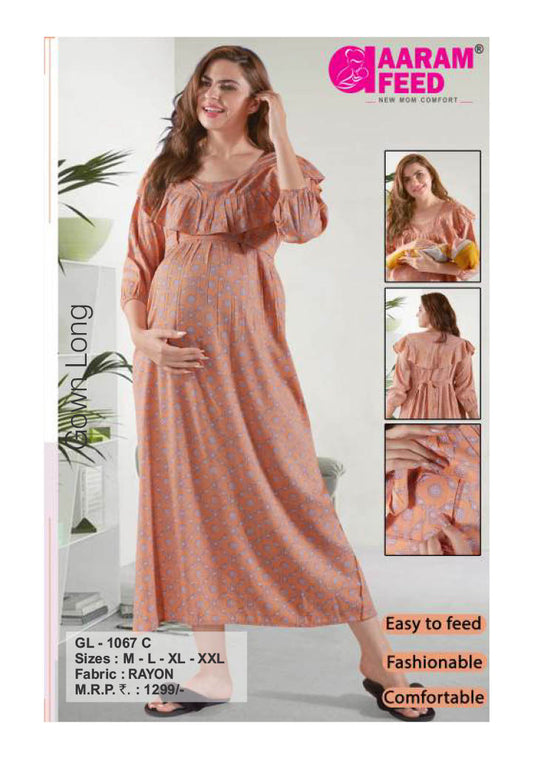 AaramFeed Feeding Gown Long GL-1067