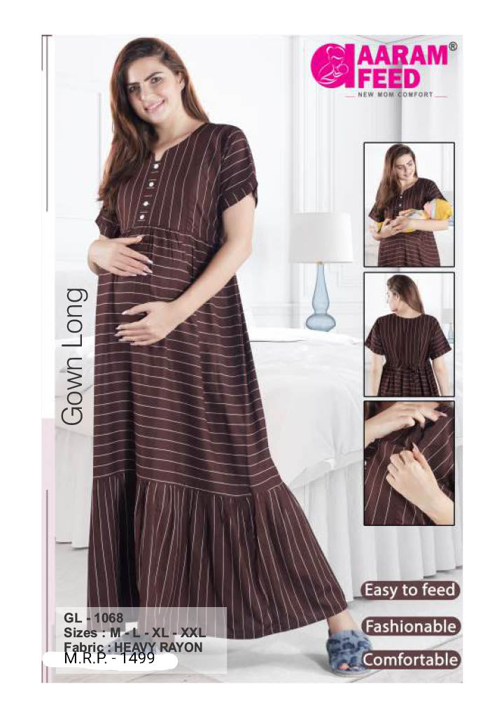 AaramFeed Feeding Gown Long GL-1068