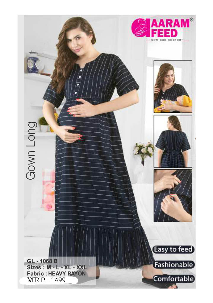 AaramFeed Feeding Gown Long GL-1068