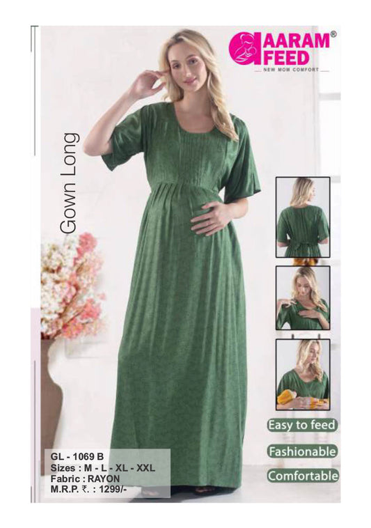AaramFeed Feeding Gown Long GL-1069