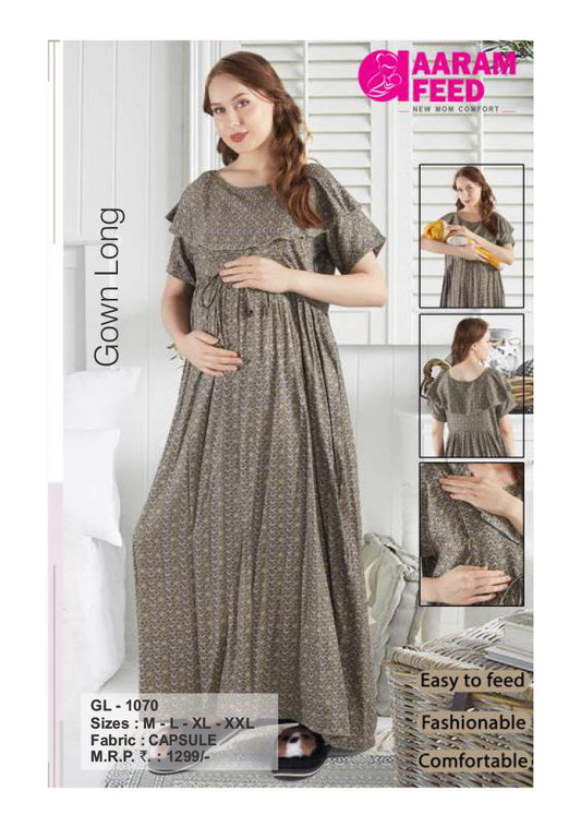 AaramFeed Feeding Gown Long GL-1070