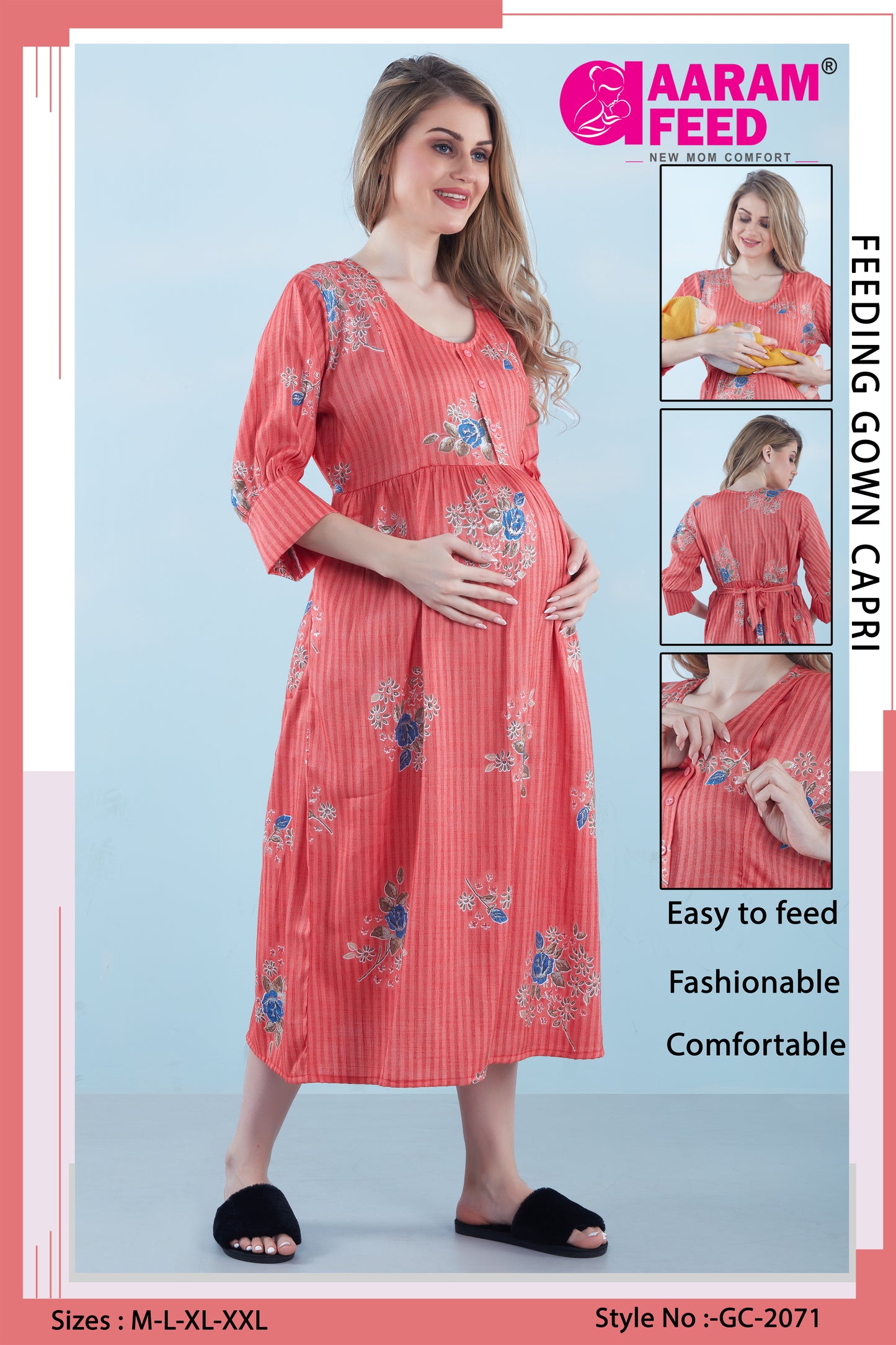 AaramFeed Feeding Gown Capri-GC-2071