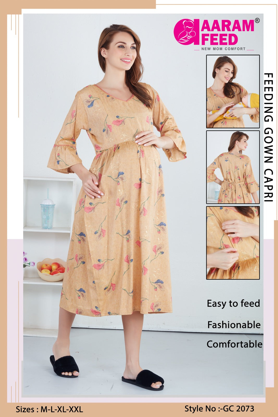 AaramFeed Feeding Gown Capri-GC-2073