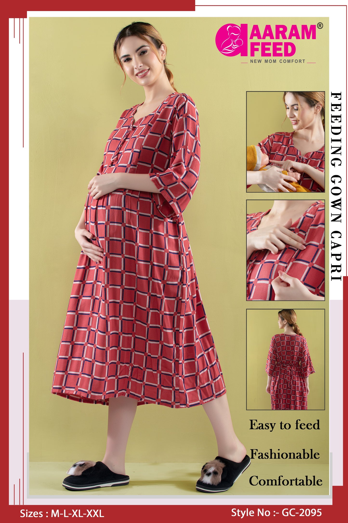 AaramFeed Feeding Gown Capri-GC-2095