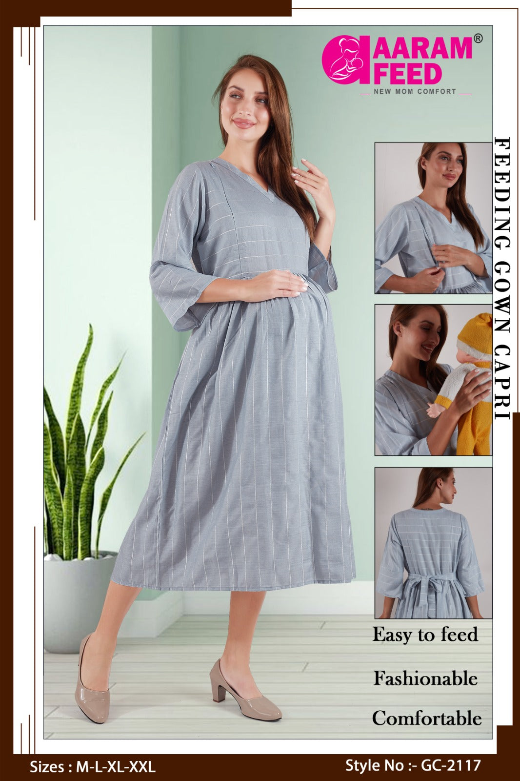 AaramFeed Feeding Gown Capri-GC-2117
