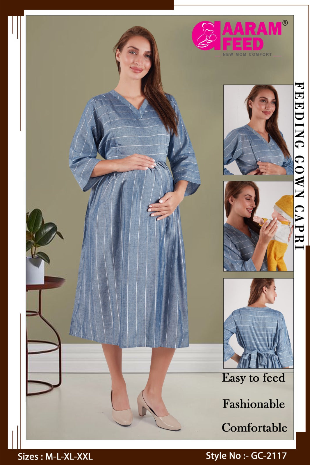 AaramFeed Feeding Gown Capri-GC-2117