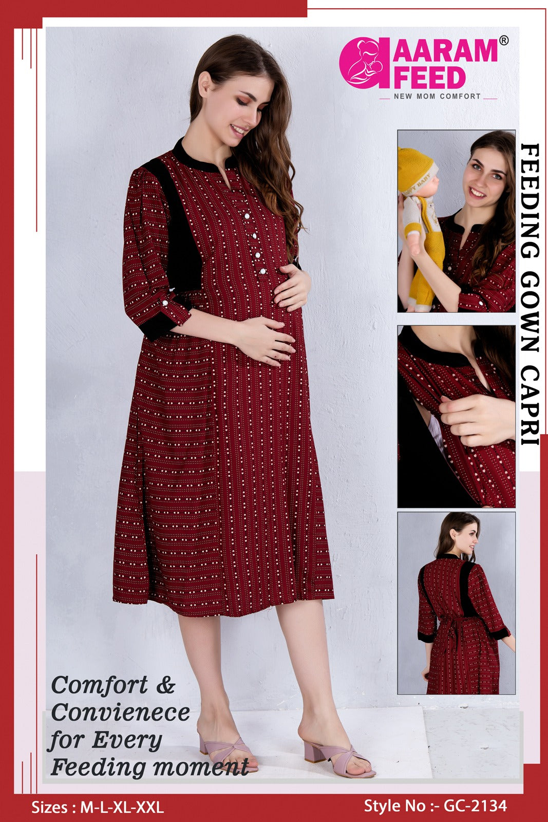 AaramFeed Feeding Gown Capri-GC-2134