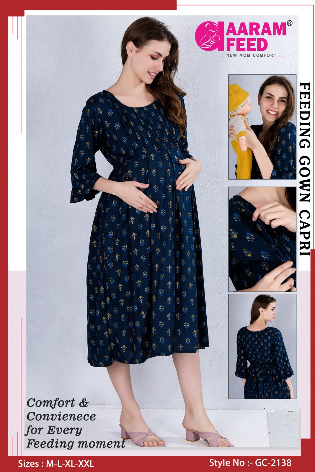 AaramFeed Feeding Gown Capri-GC-2138