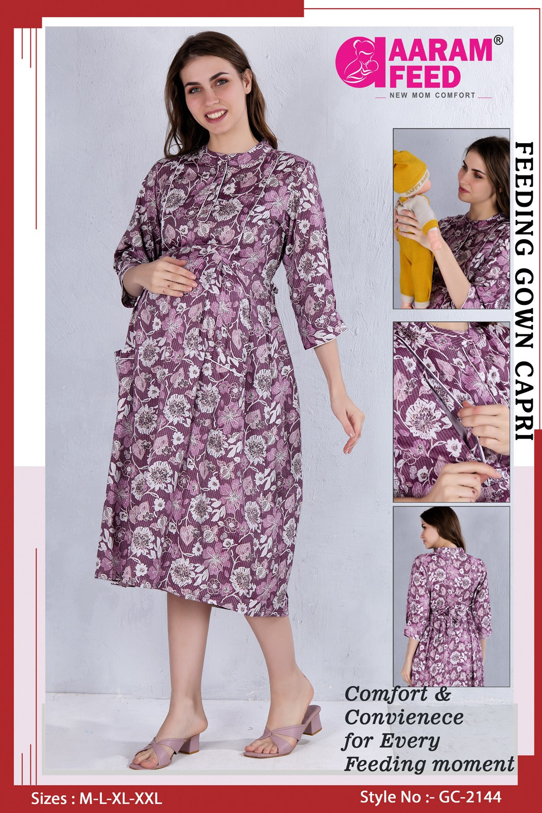 AaramFeed Feeding Gown Capri-GC-2144